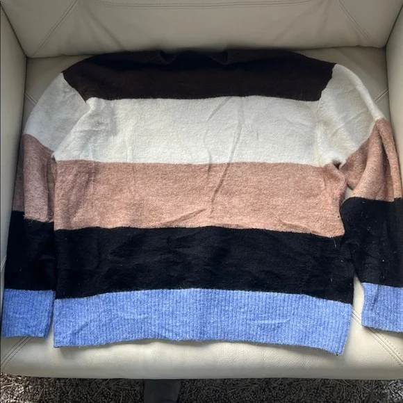 Aritzia Wilfred Free Cipiana Alpaca Wool Blend Colorblock Oversized Sweater - Picture 3 of 5